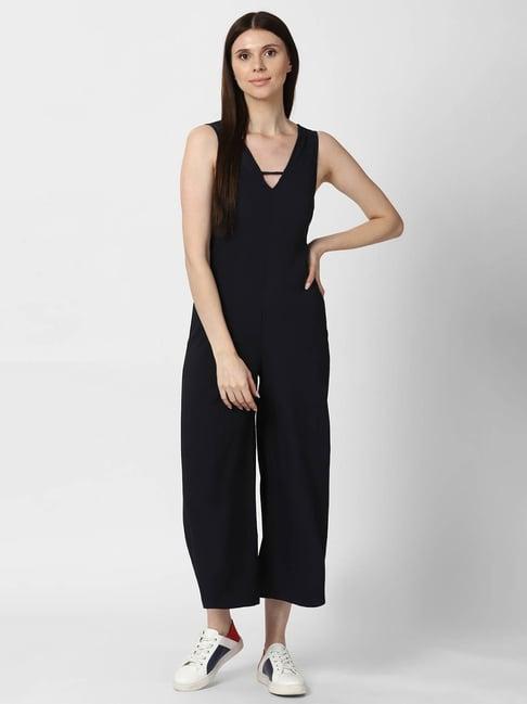 forever 21 black regular fit jumpsuit