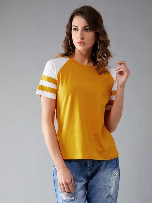 dolce crudo mustard regular fit t-shirt