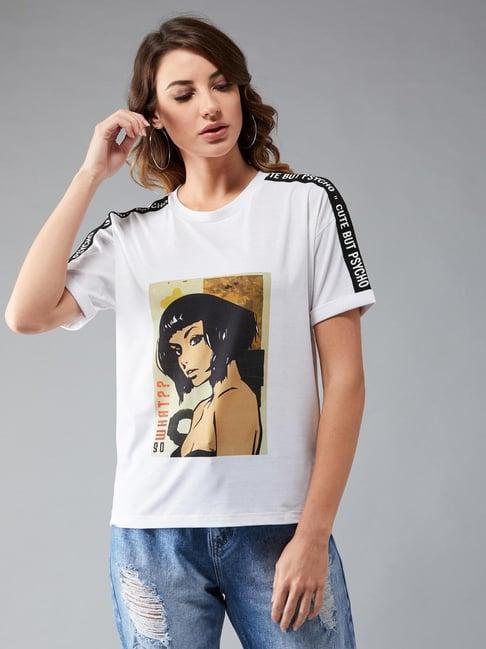 dolce crudo white graphic print t-shirt