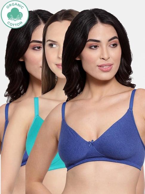 inner sense multicolor bra (pack of 3)