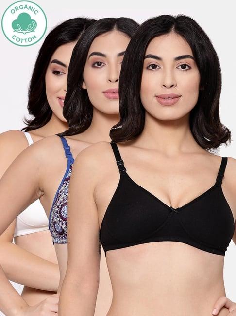 inner sense multicolor bra (pack of 3)