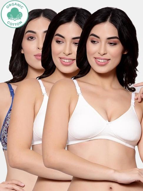 inner sense multicolor printed bra (pack of 3)