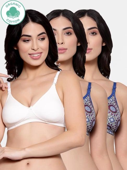 inner sense multicolor printed bra (pack of 3)