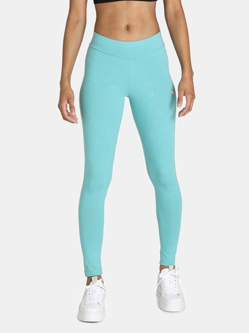 puma light blue slim fit tights