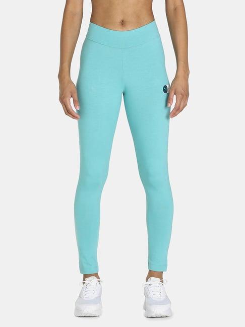 puma light blue slim fit tights