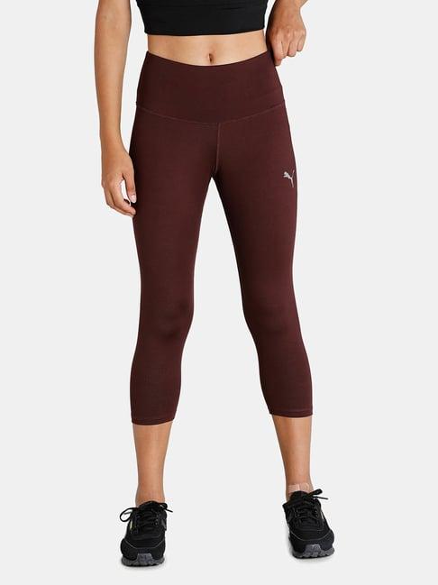 puma  brown regular fit tights