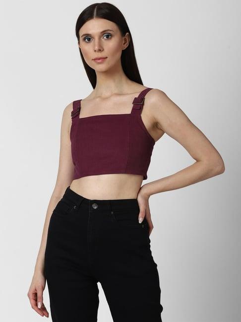 forever 21 maroon regular fit top