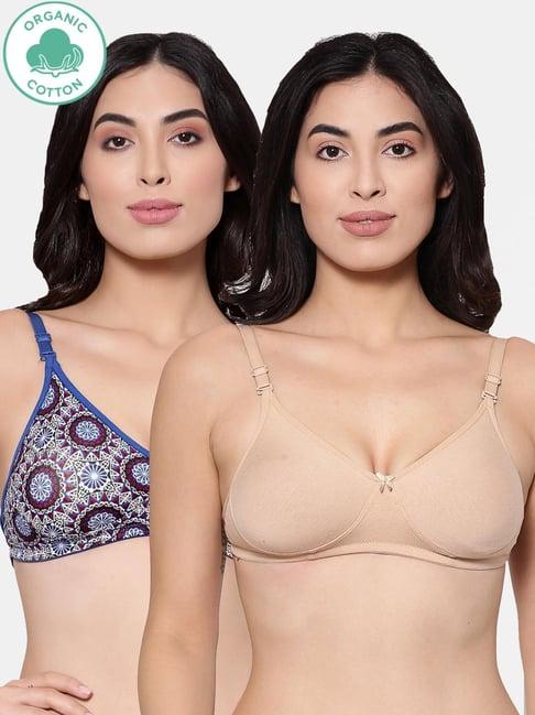 inner sense multicolor bra (pack of 2)