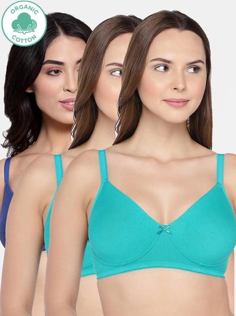 inner sense multicolor bra (pack of 3)