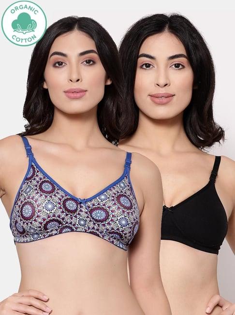 inner sense multicolor bra (pack of 2)