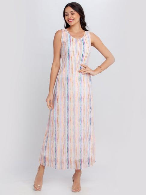 zink london multicolor printed maxi dress