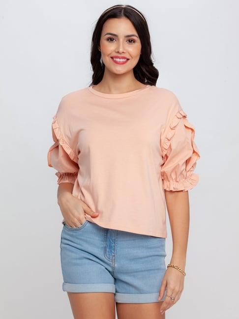 zink london peach a-line top