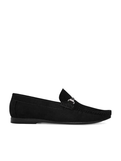 hydes n hues men's ink black casual loafers