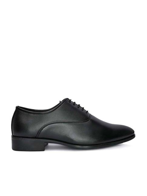 hydes n hues men's jet black oxford shoes