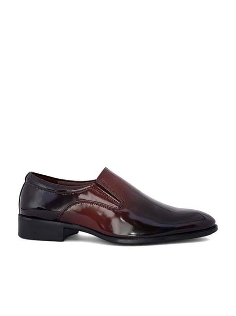 hydes n hues men's brick red formal loafers