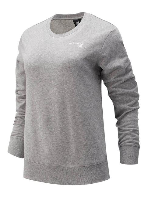 new balance grey full sleeves sweatshirt