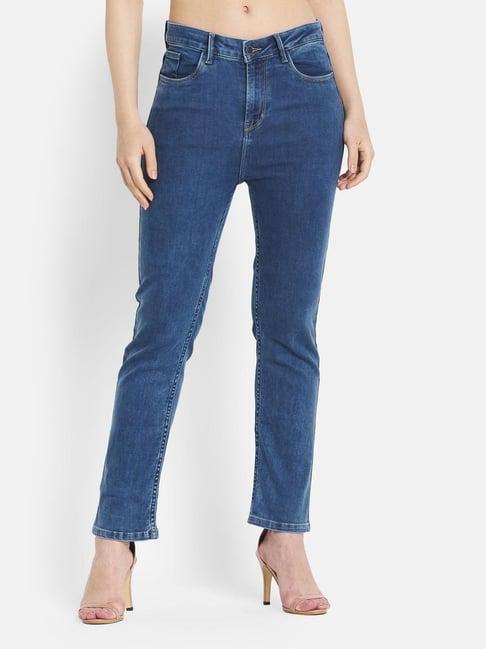 mettle blue straight fit jeans