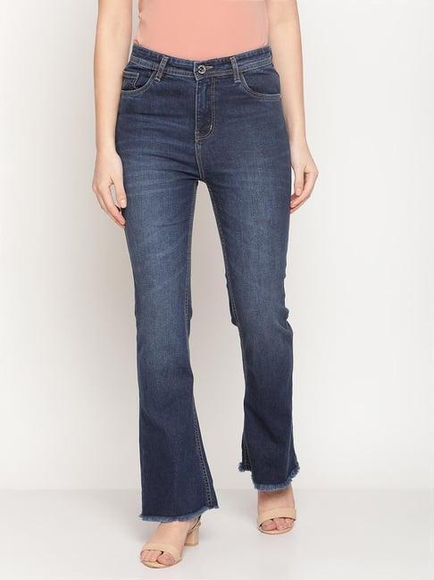 mettle dark blue bootcut jeans