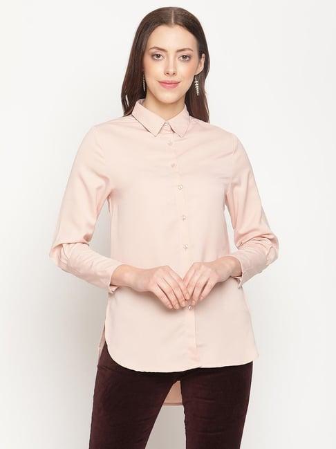 mettle peach regular fit shirt