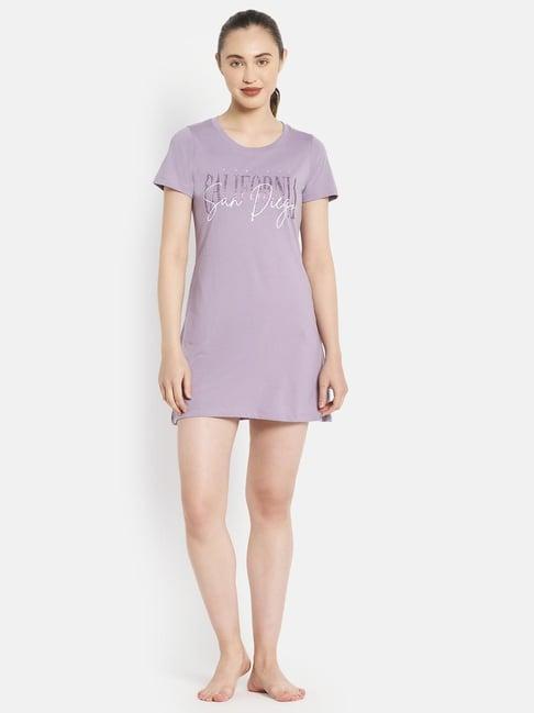 mettle lilac graphic print night dress