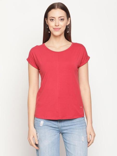 mettle red regular fit t-shirt