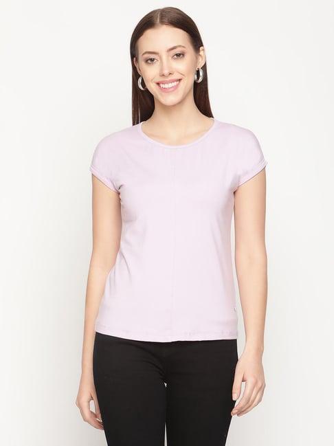 mettle lavender regular fit t-shirt