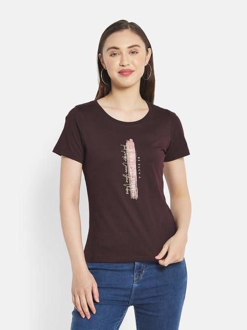 mettle dark brown graphic print t-shirt