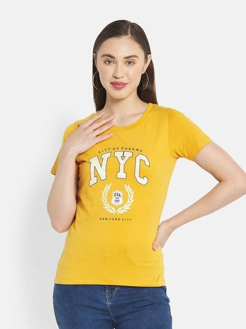 mettle mustard graphic print t-shirt