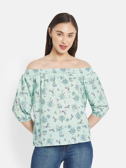 mettle mint floral print top