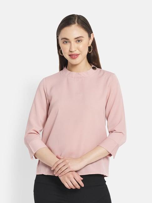 mettle pink regular fit top