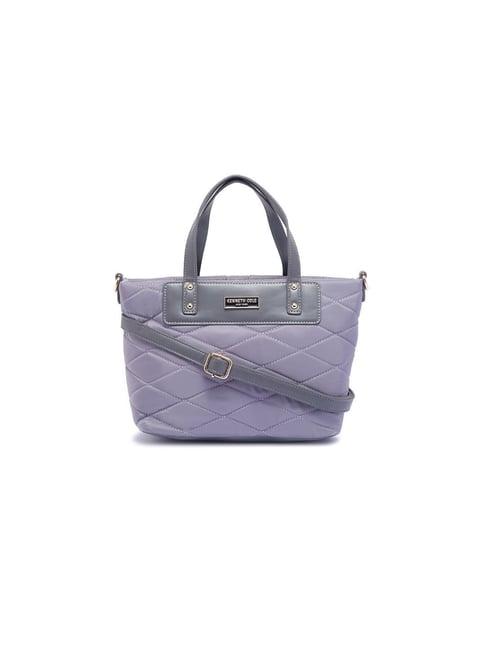 kenneth cole grey quilted medium tote handbag