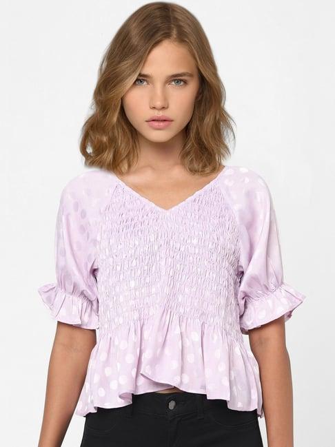 only lilac peplum top