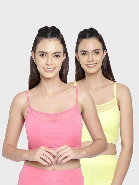 clovia multicolor crop top (pack of 2)