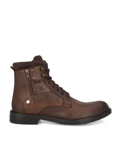 delize men's brown derby boots