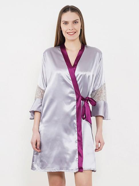 sweet dreams light grey nighty with robe