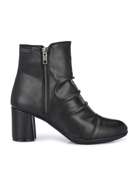 delize women's black casual booties