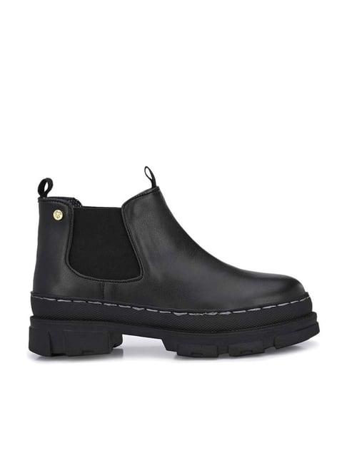 delize women's black chelsea boots