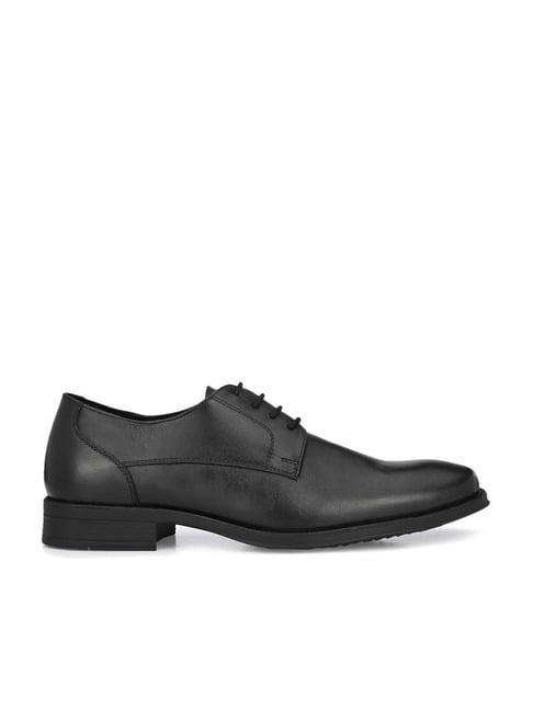 delize men's black derby shoes