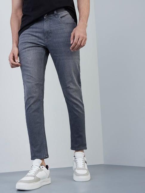 nuon men by westside grey nuo-flex rodeo carrot-fit jeans