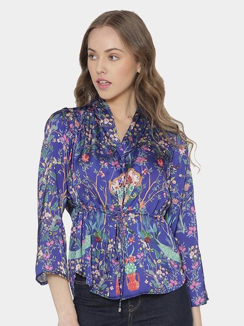 shaye blue printed top