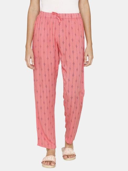 coucou by zivame pink printed pajamas