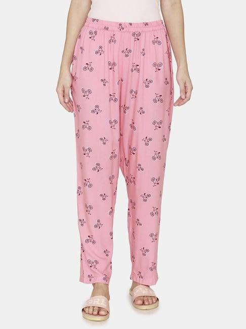 coucou by zivame pink printed pajamas