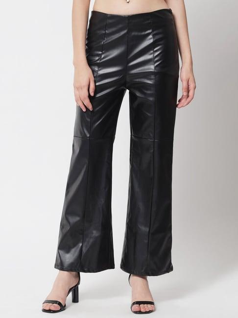 kotty black flared fit pants