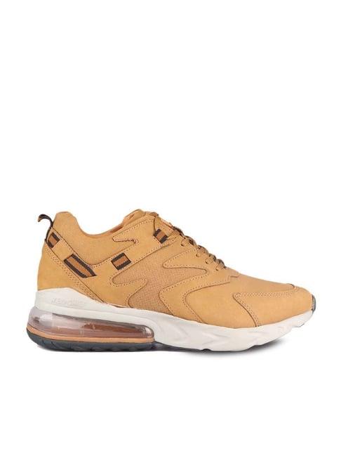 red chief men's beige casual sneakers