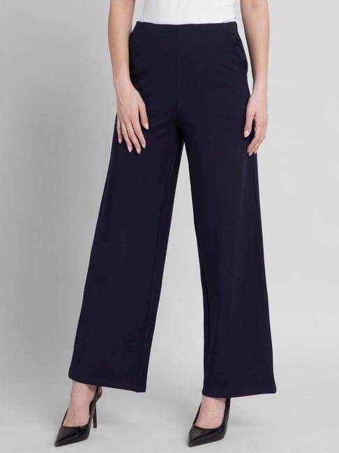 fablestreet livin wide leg mid-rise parallel trousers