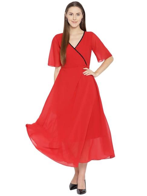 qurvii red maxi dess