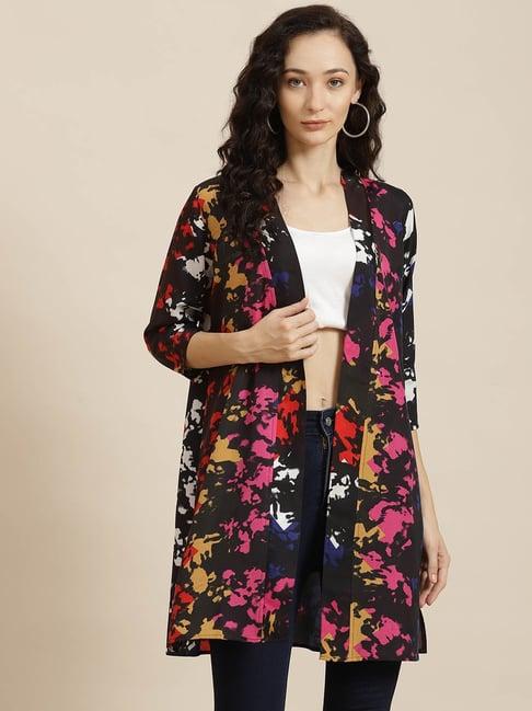 qurvii multicolor printed shrug