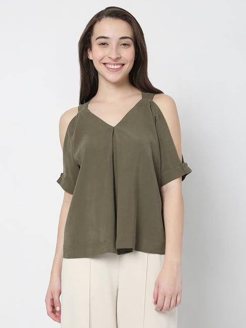 vero moda olive regular fit top