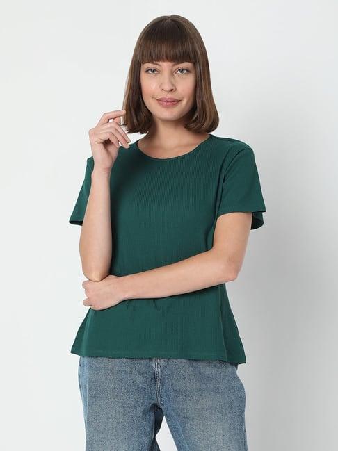 vero moda forest green regular fit top