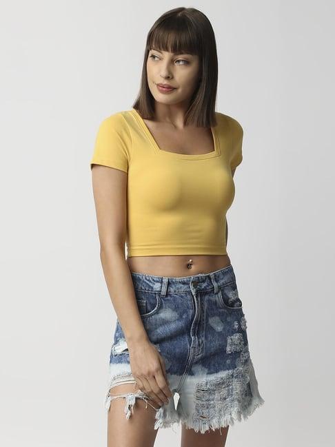 disrupt yellow slim fit top